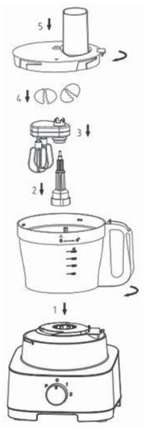 ELECTROLUX EFP1000XL - Utilisation du double batteur - 1