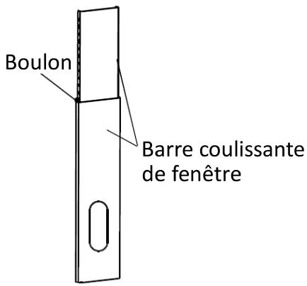 AERIAN AAC12KONNECT - Installer le tuyau d'évacuation sur la barre coulissant de fenêtre - 1