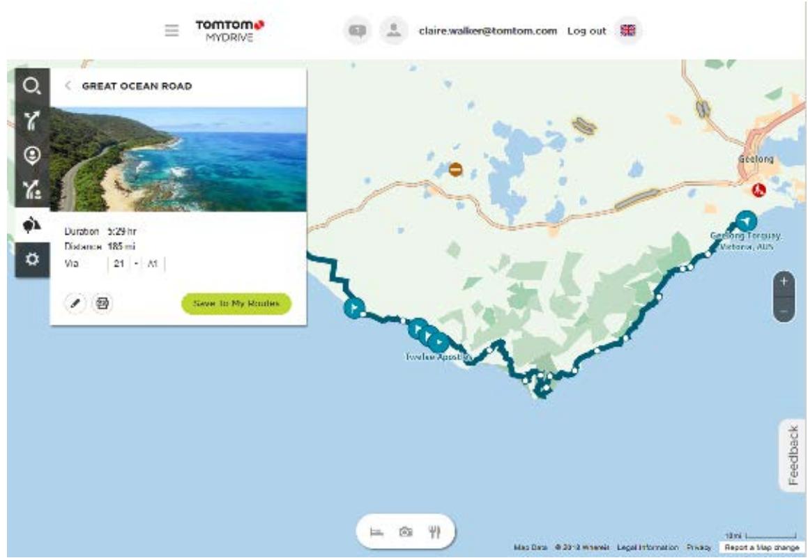 TOMTOM GPSGOESSENTIAL6EUROPE49PAYS - Envoyer un parcours à votre TomTom GO ESSENTIAL à partir de la collection Road Trips - 2
