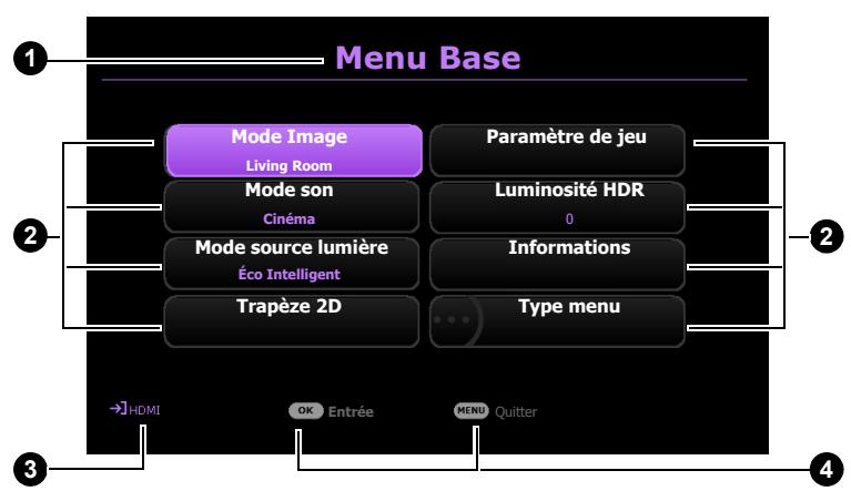 BENQ HCTK700 - Utilisation des menus - 2