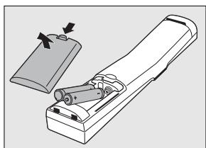 PHILIPS SRM 5100 - Insertion des piles dans la télécommande - 1