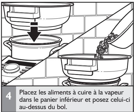 KITCHENAID 5KCFO103ECA - Utilisation des paniers-vapeur supérieur et/ou inférieur - 4