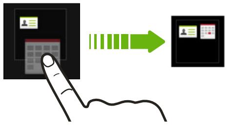 HTC ONE MINI 2 GREY - Regrouper des applications sur le panneau de widgets et la barre de lancement - 1