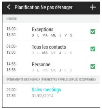 HTC ONE MINI 2 GREY - Définir une planification Ne pas déranger - 1