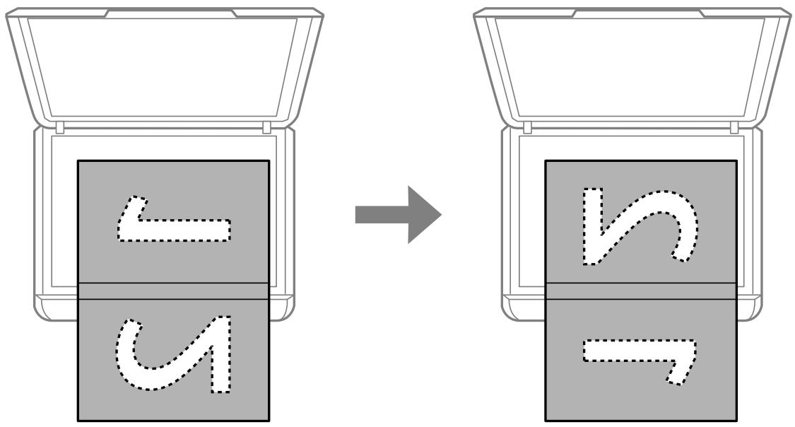 EPSON XP-355 - Positionnement d'une double page pour une disposition 2 en 1 - 1