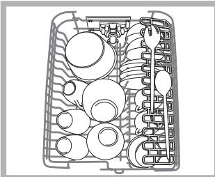 ARISTON LV 460 IX BD-INOX - Exemples de chargement du panier supérieur - 1