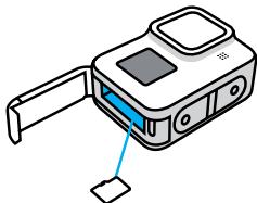 GOPRO HERO8BLACKHOLIDAYBUNDLE - INSERTION DE LA BATTERIE ET DE LA CARTE MICRO SD - 2