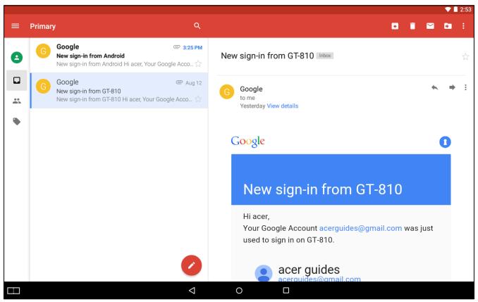 ACER B3-A20-H106 - Une fois votre message rédigé, appuyez sur - 1