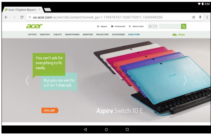 ACER B3-A20-H106 - Utiliser le navigateur - 1