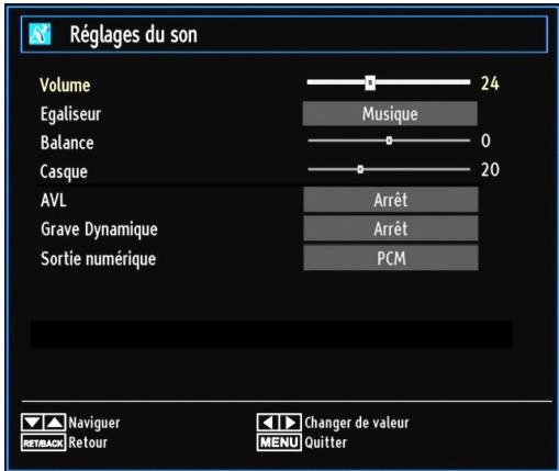 BRANDT B2213D - Configuration des réglages sonores - 1