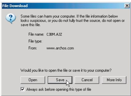 ARCHOS 102253V3 - Télécharger le fichier CJBM.AJZ - 1