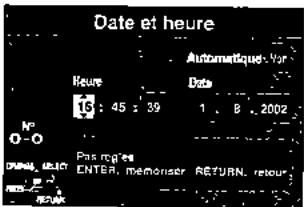 PANASONIC DMR-HS2 - Réglage manuel de l'horloge - 3