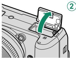 FUJIFILM X-H1 - Ouvrez le couvercle du compartment de la batterie. - 3