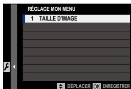 FUJIFILM X-H1 - RéGLAGE MON MENU - 3