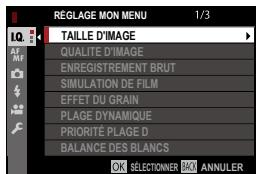 FUJIFILM X-H1 - RéGLAGE MON MENU - 2