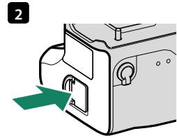 FUJIFILM X-H1 - Insertion et retrait des batteries - 2