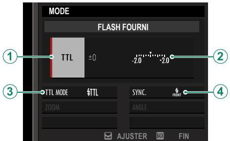 FUJIFILM X-H1 - Réglages du flash - 1