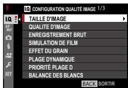 FUJIFILM X-H1 - Utilisation des menus - 2