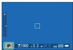 FUJIFILM X-H1 - Vérifiez le mode de prise de vue.   Vérifiez que P est indiqué à l'écran. - 1