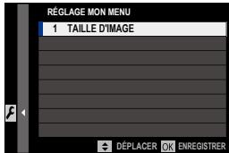 FUJIFILM X-H1 - REGLAGE MON MENU - 4