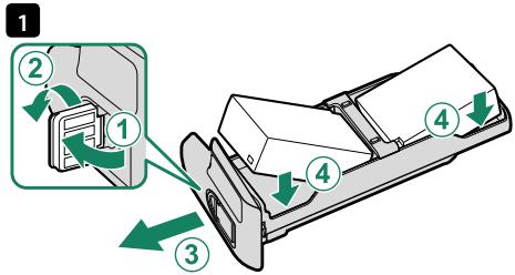 FUJIFILM X-H1 - Insertion et retrait des batteries - 1
