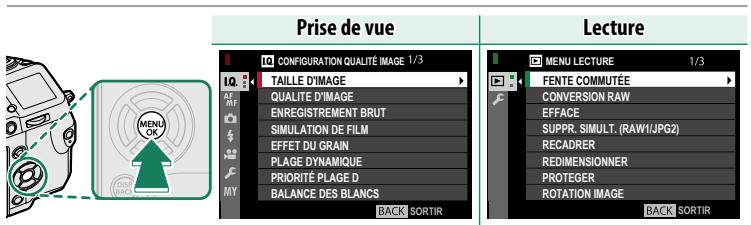 FUJIFILM X-H1 - Utilisation des menus - 1