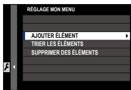FUJIFILM X-H1 - RéGLAGE MON MENU - 1