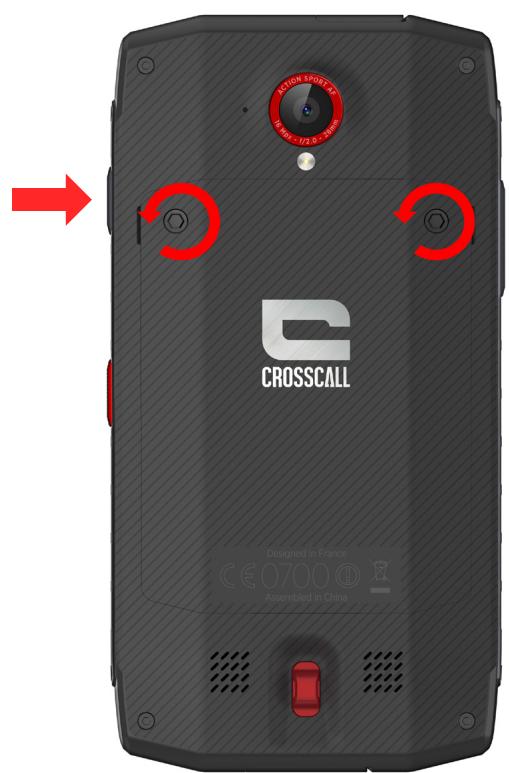 CROSSCALL TRERHER X3 NOIR - RETRAIT DU Cache - 1