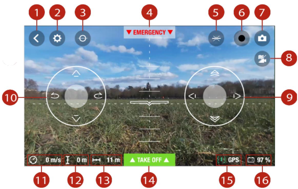 PARROT BEBOP DRONE YELLOW - FreeFlight3 - 5