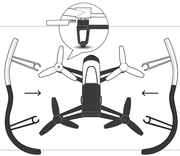 PARROT BEBOP DRONE YELLOW - Utiliser les protections externes - 1