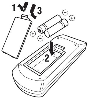 YAMAHA YR-S700B - Préparation de la télécommande - 1