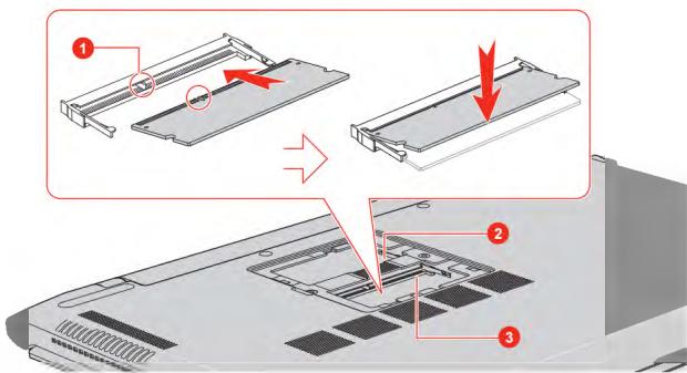 TOSHIBA LS5OT-C-100 - Installation d'un module mémoire - 2