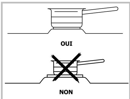 SAUTER STG 24 ZF1 ALUMINIUM - Utilisez un écipient de taille adaptée : le diamètre du fond doit être supérieur au diamètre du foyer électrique. - 1