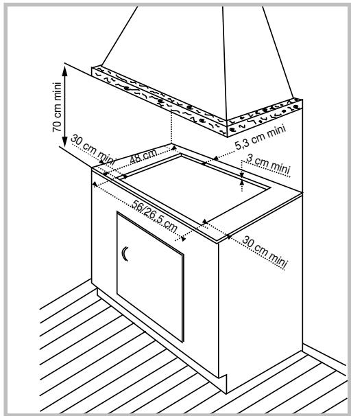 SAUTER STG 24 ZF1 ALUMINIUM - Conseils d'encastrement (suite) - 1