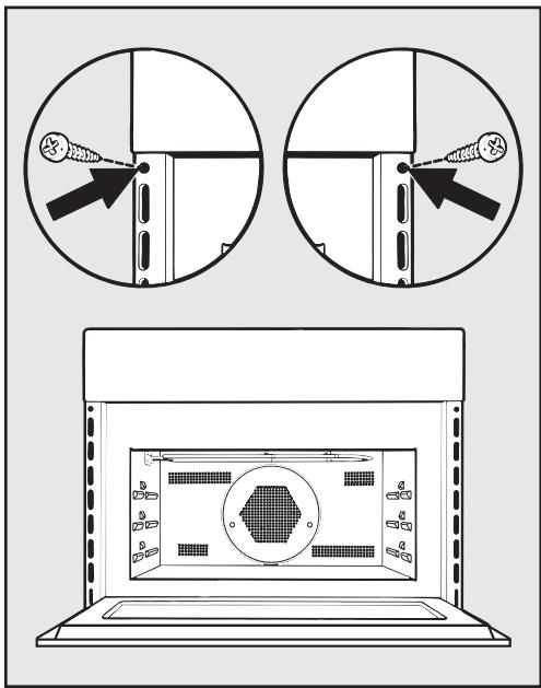 MIELE H6100BM - Cotes détaillées de la façon du four - 3