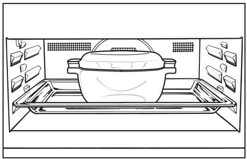 MIELE H6100BM - Disposition du plat dans l'enceinte - 1