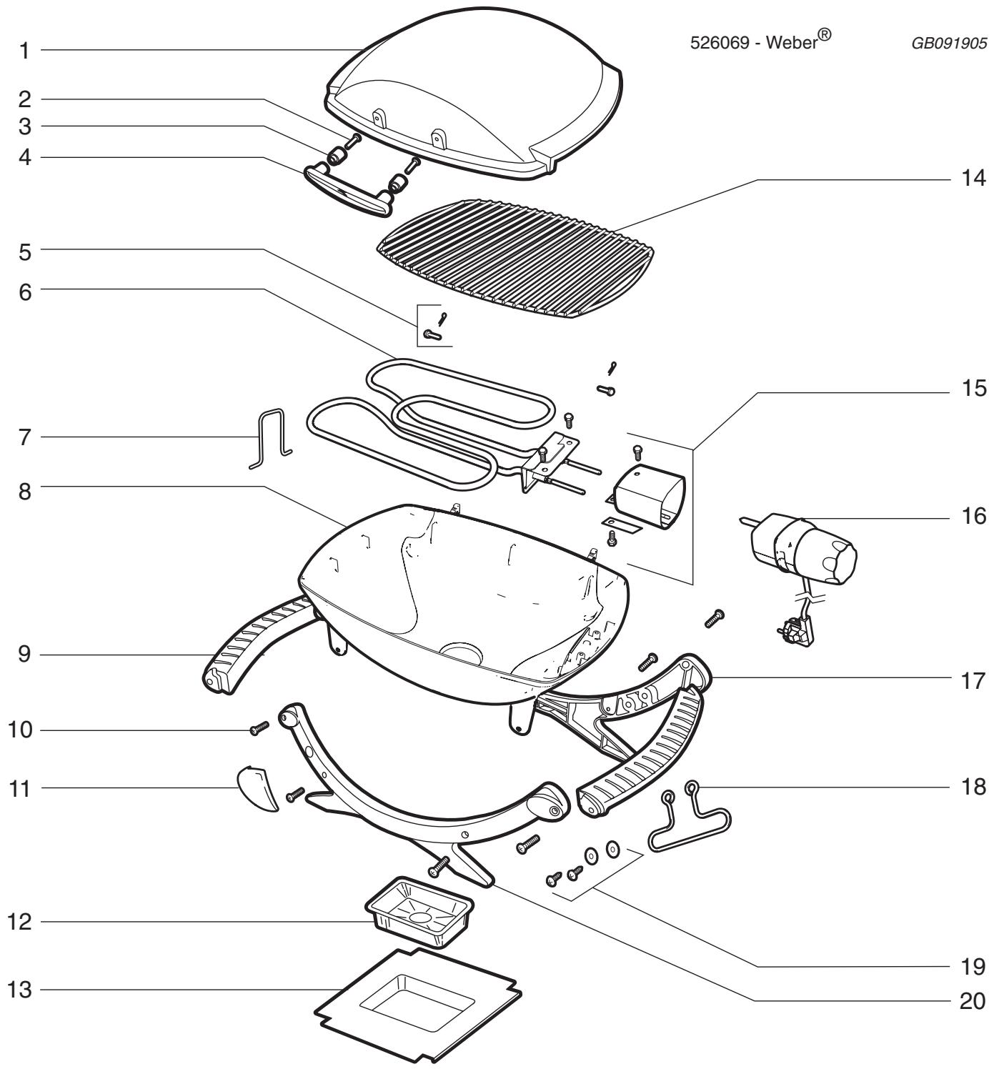 WEBER 0526053 - LIST Des PIECES - 2
