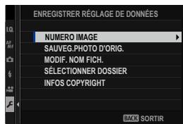 OATAPMX T50 - ENREGISTRER RÉGLAGE DE DONNÉES - 1