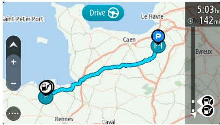 TOMTOM GO CAMPER MONDE - Naviguer à l'aide d'un parcours - 1