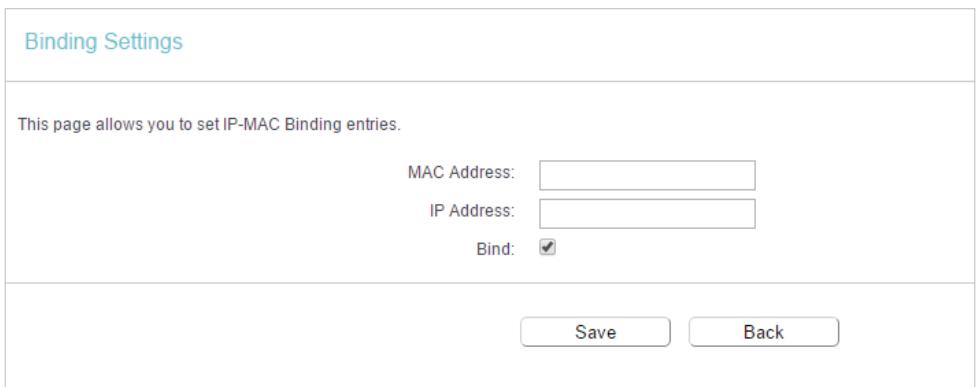 TP-LINK ARCHER C50 - Binding Settings - 2