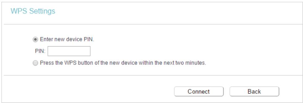 TP-LINK ARCHER C50 - Method TWO: Enter the Client's PIN - 2
