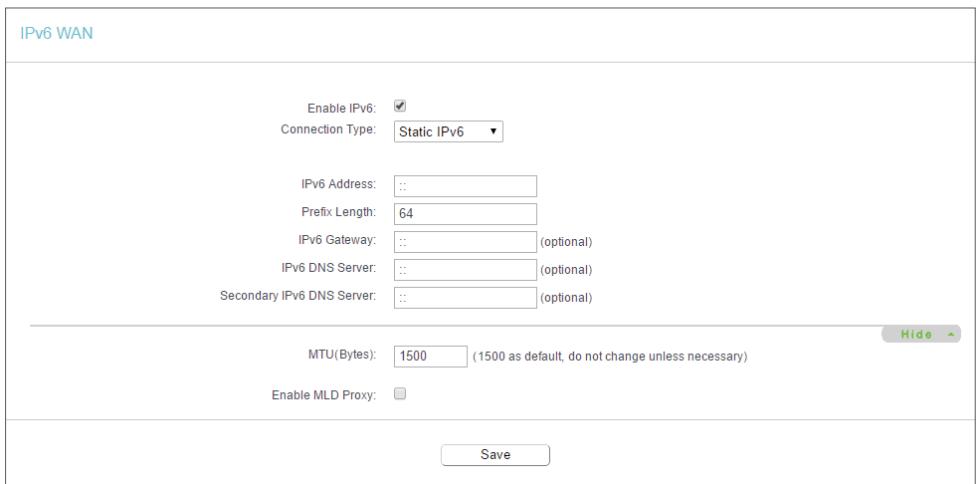 TP-LINK ARCHER C50 - Static IPv6 - 1