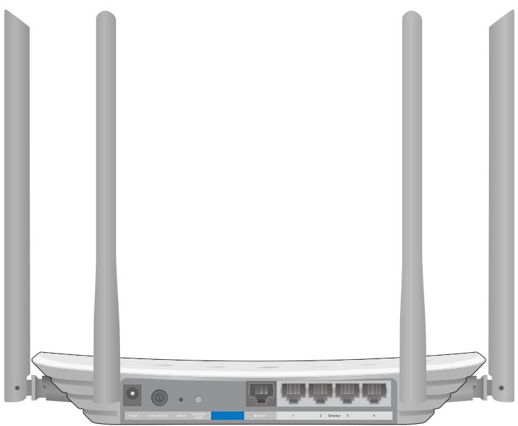 TP-LINK ARCHER C50 - The Back Panel - 1