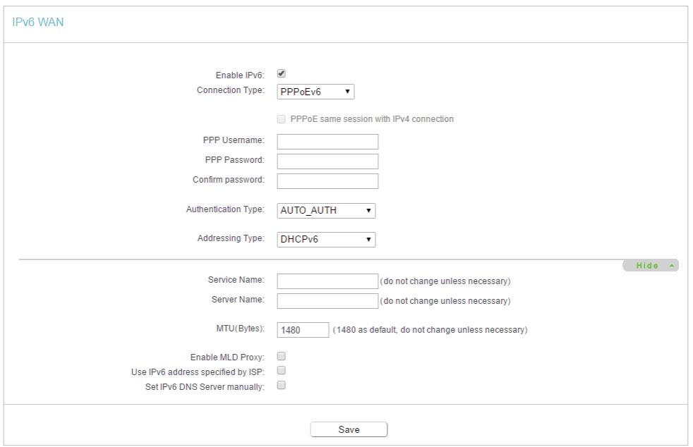 TP-LINK ARCHER C50 - PPPoEv6 - 1