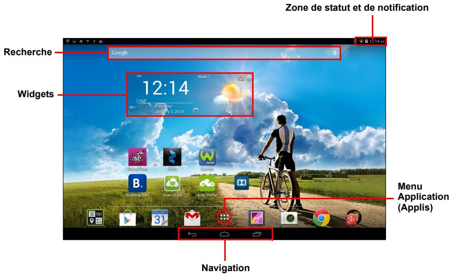 ACER A3-A20-K49X - L'écran d'accueil - 1
