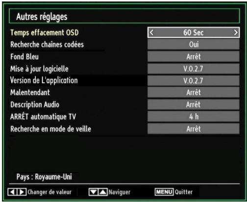 WINDSOR WD19LCD12 - Configuration des autres réglages - 1