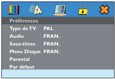 THOMSON DTH 616 - Preférences - 1