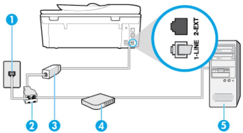 HP ENVY PHOTO 7830 - Configurer l'imprimante avec un modem d'ordinateur DSL/ADSL - 1