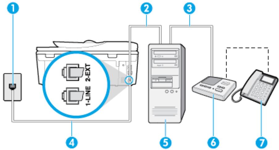 HP ENVY PHOTO 7830 - Ligne voix/télécopie partagée avec un modem et un répondeur - 3