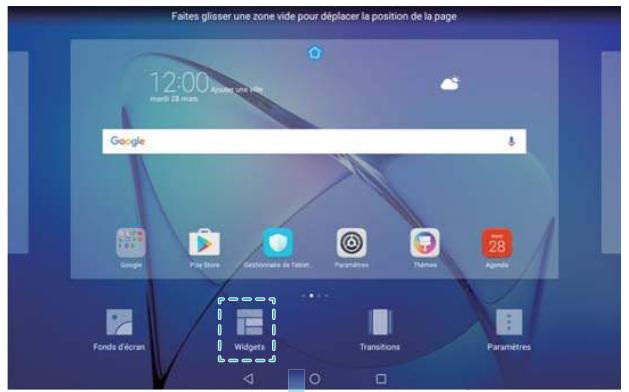 HUAWEI T3 10 16GBLTEGREY - Ajouter des widgets - 1